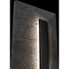 Bell Tower LED 20 inch Basalt Stone and Black Outdoor Wall Light