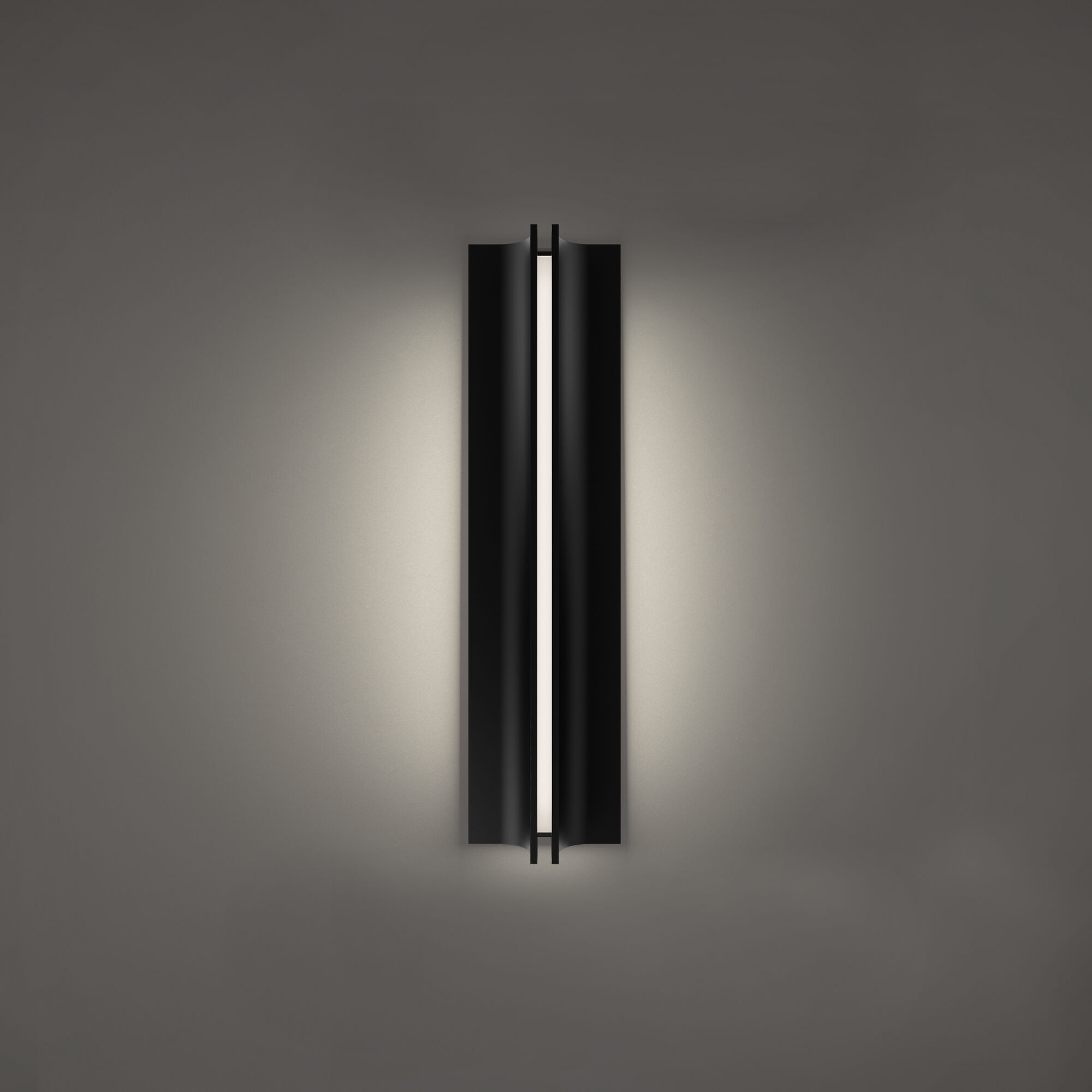 Strait LED 22 inch Black Outdoor Wall Lighting in 3000K