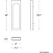 Cadey LED 24 inch Basalt Stone and Black Outdoor Wall Light