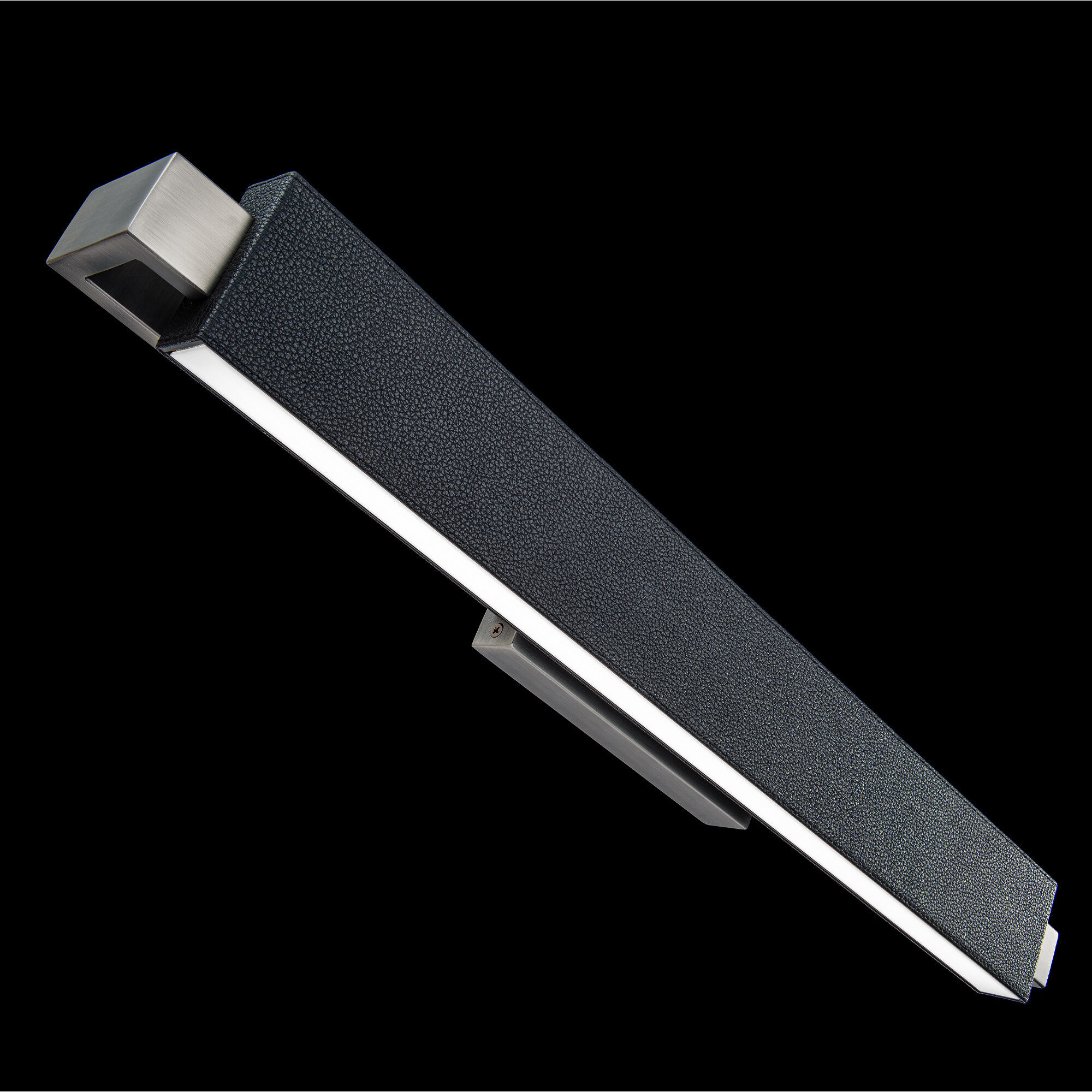 Kinsman LED 29 inch Pebbled Black Brushed Nickel Bath Vanity & Wall Light in 29in., Black/Brushed Nickel