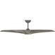 Zephyr 62 inch Graphite and Weathered Wood with Weathered Wood Blades Downrod Ceiling Fan in Graphite Weathered Wood