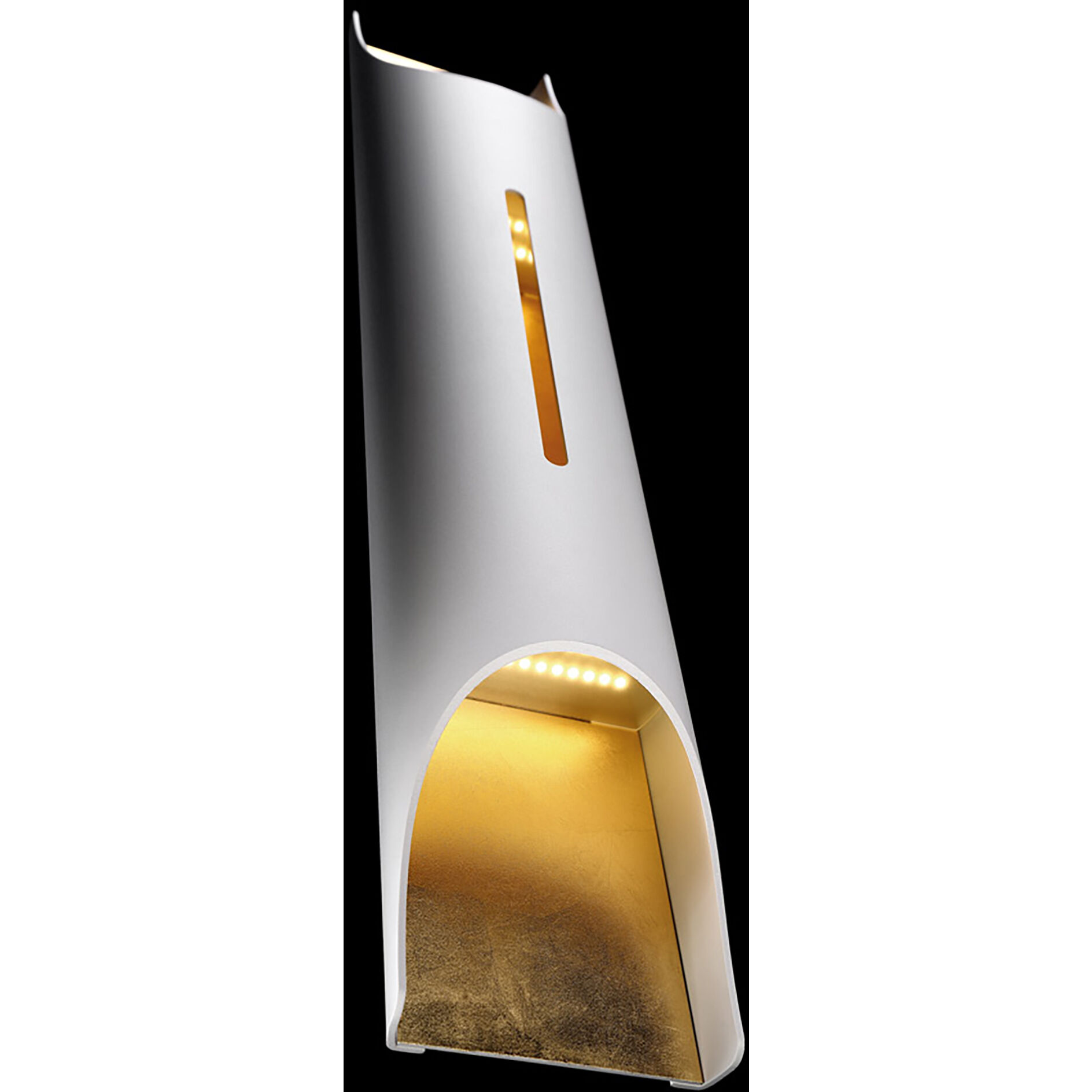 Mulholland LED 4 inch White Gold Leaf ADA Wall Sconce Wall Light