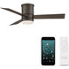 Axis 44 inch Bronze Flush Mount Ceiling Fan in 3000K