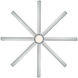 Hydra 96 inch Titanium Downrod Ceiling Fan in 3000K, Smart Ceiling Fan