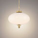 Glossey LED 22 inch Vintage Brass Pendant Ceiling Light
