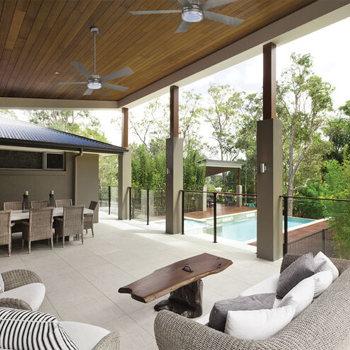Wynd 42 inch Stainless Steel Downrod Ceiling Fan in 3500K