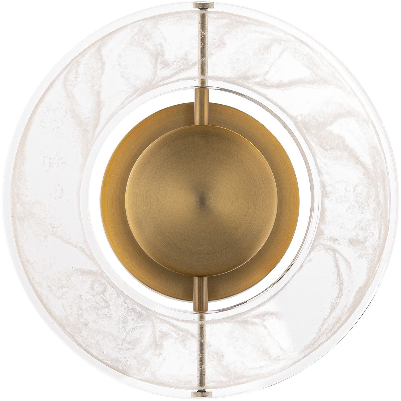 Cymbal Wall Sconce Wall Light in Aged Brass