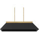 Bentley LED 12 inch Black and Aged Brass Mini-Pendant Ceiling Light