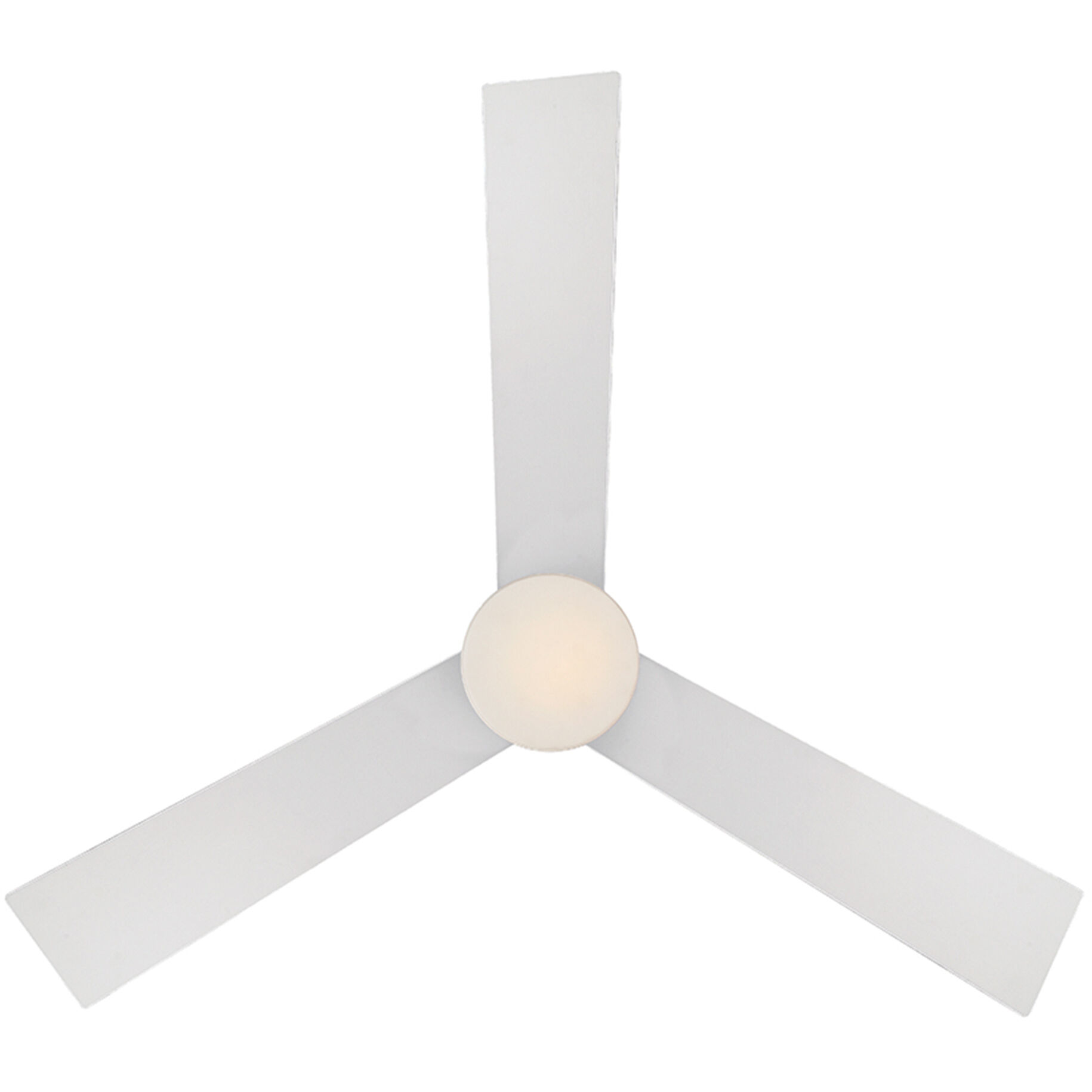 Axis 52 inch Matte White Downrod Ceiling Fan in 3500K