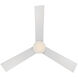 Axis 52 inch Matte White Downrod Ceiling Fan in 3500K
