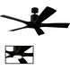 Aviator 54 inch Matte Black Downrod Ceiling Fan