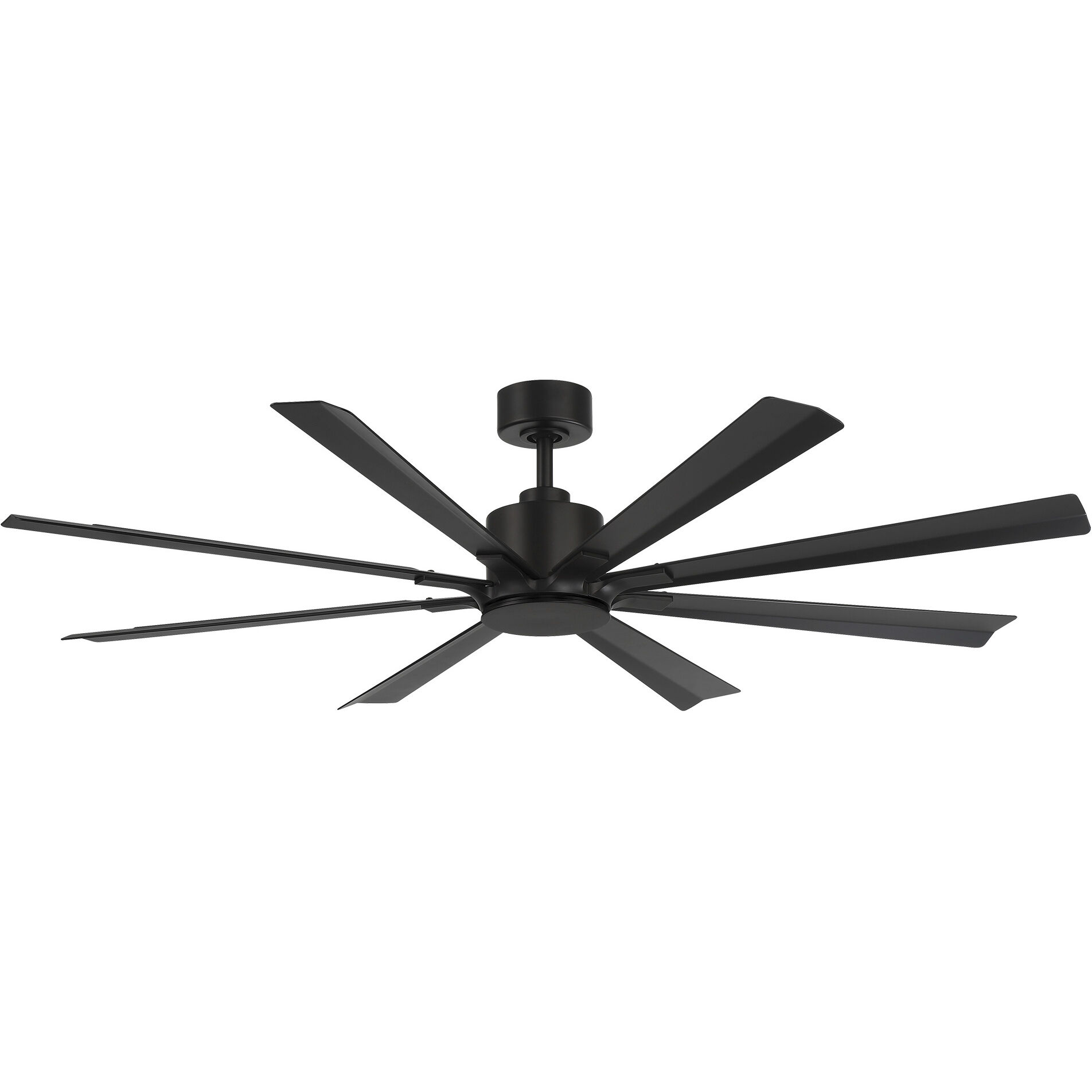 Size Matters 65 inch Matte Black Downrod Ceiling Fan