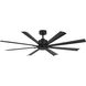 Size Matters 65 inch Matte Black Downrod Ceiling Fan
