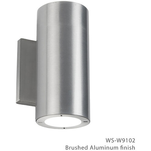 Vessel LED 8 inch Brushed Aluminum Outdoor Wall Light in 2, 2700K