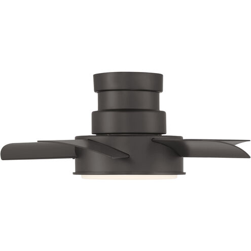 Vox 26 inch Bronze Flush Mount Ceiling Fan in 3000K, Smart Ceiling Fan, Flush Mounted