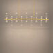 Cinaplex LED 56.5 inch Aged Brass Linear Pendant Ceiling Light