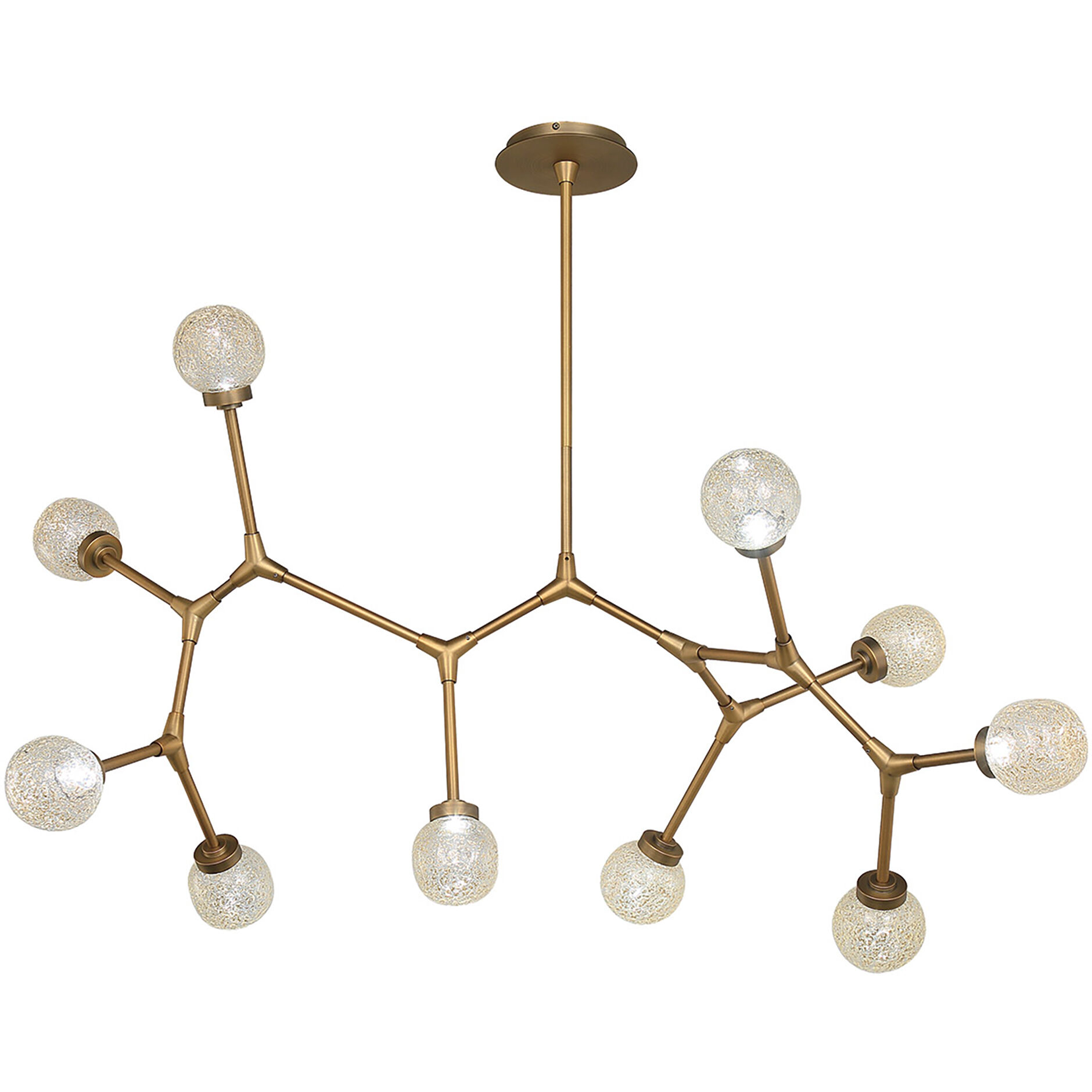 Catalyst LED 51 inch Aged Brass Chandelier Ceiling Light in 51in.