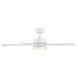 Wynd 52 inch Matte White Downrod Ceiling Fan in 3000K, Smart Ceiling Fan
