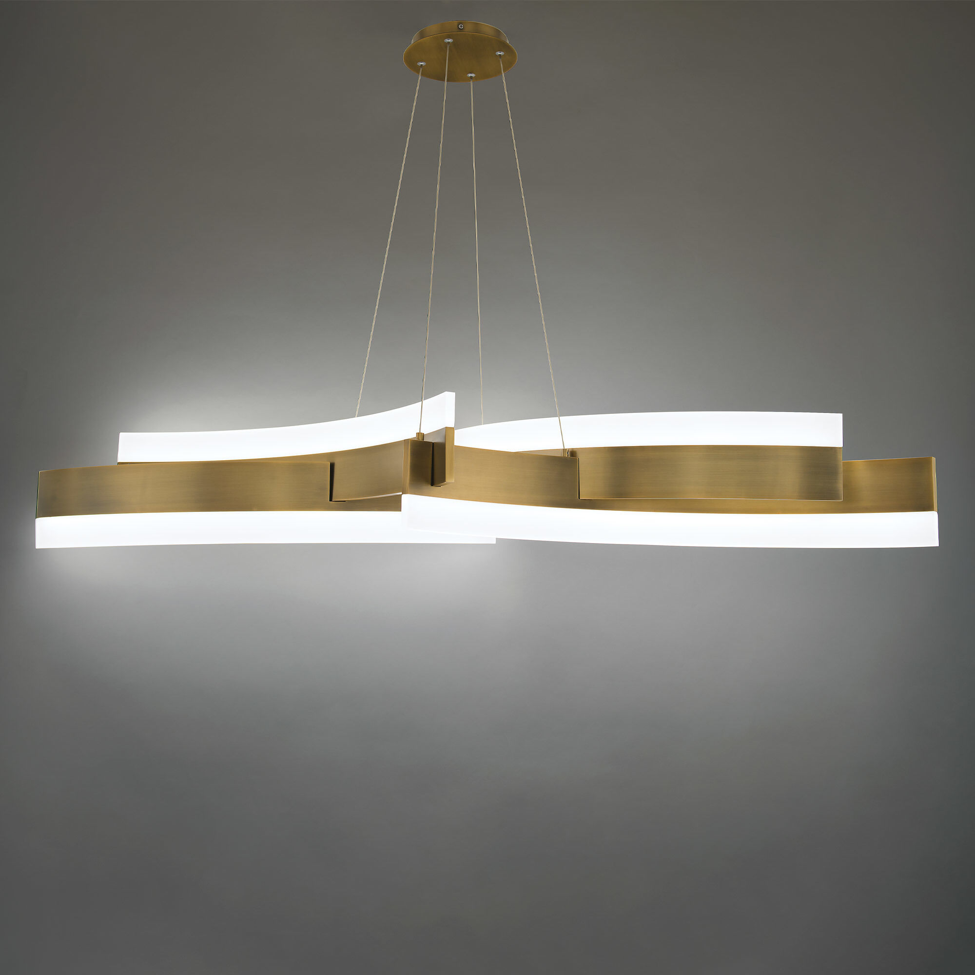 Modern Forms PD 31058 AB Arcs LED 8 inch Aged Brass Chandelier