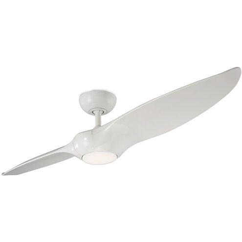 Morpheus II 60 inch Gloss White Downrod Ceiling Fans in 2700K