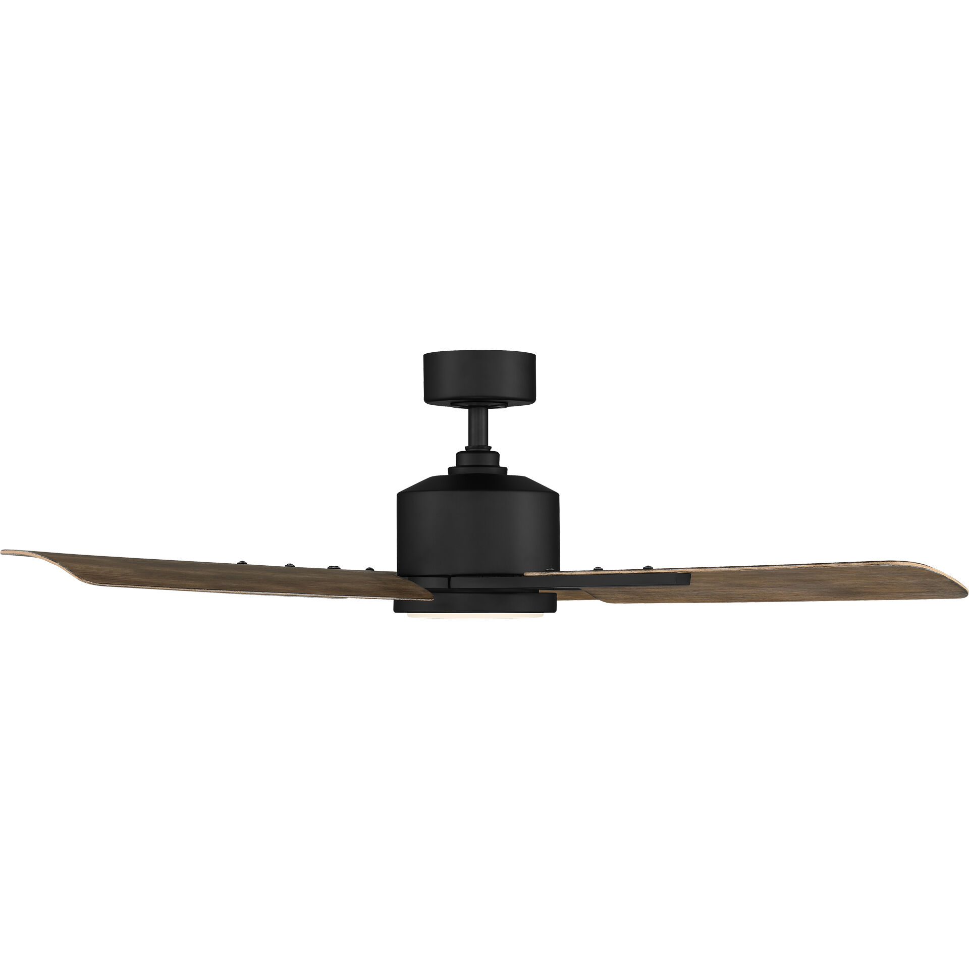 Cervantes 56 inch Matte Black Barn Wood with Barn Wood Blades Downrod Ceiling Fan in 2700K
