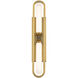 Whitt LED 3.25 inch Aged Brass ADA Wall Sconce Wall Light