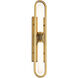 Whitt LED 3.25 inch Aged Brass ADA Wall Sconce Wall Light