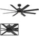 Renegade 52 inch Matte Black Downrod Ceiling Fan in 2700K