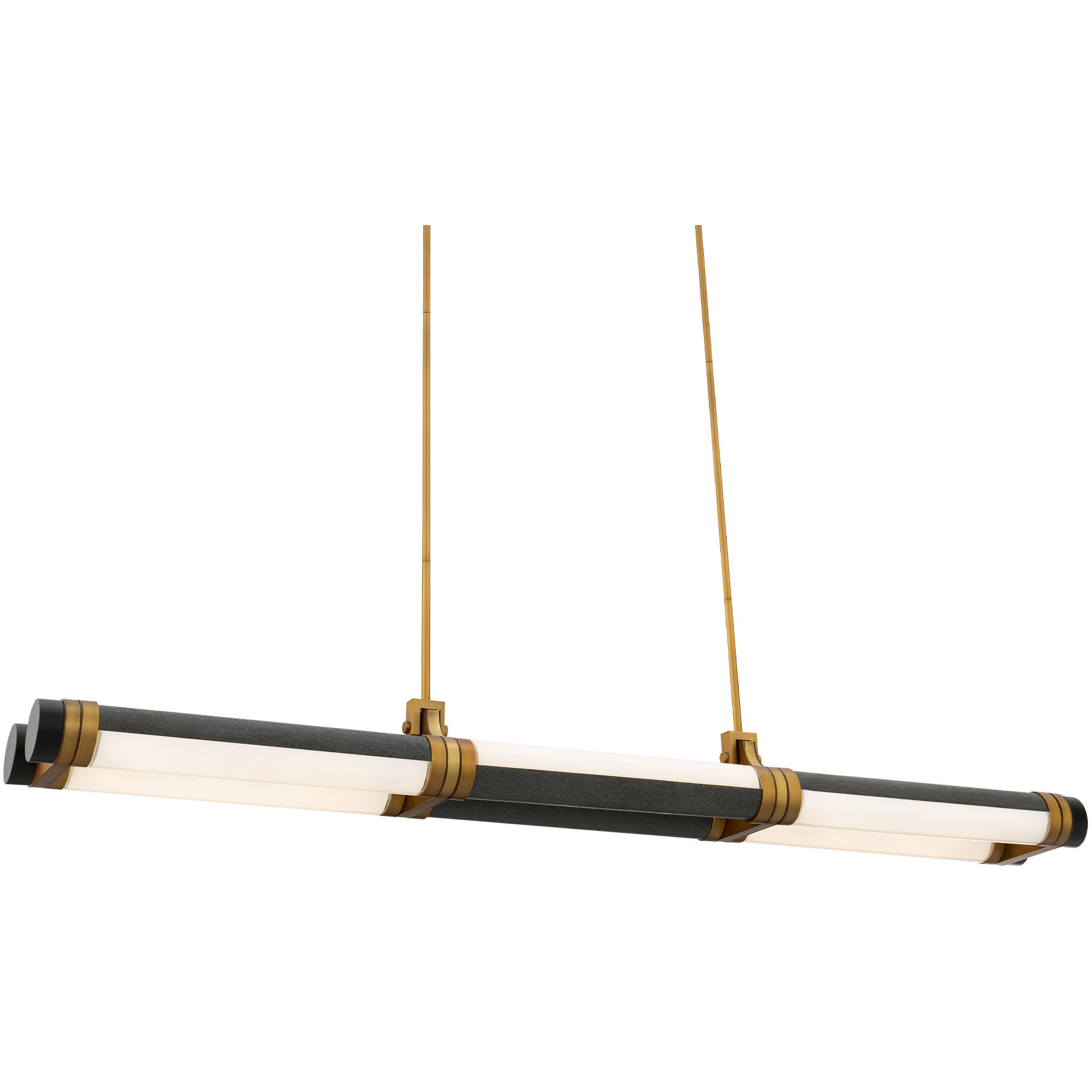 Catania LED 6.6 inch Bassalt Stone and Aged Brass Indoor Hanging Lighting Ceiling Light in 3000K
