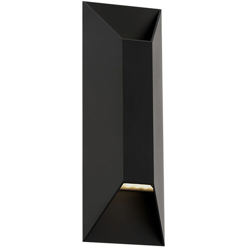 Maglev 2 Light 16 inch Black Outdoor Wall Light in 3000K
