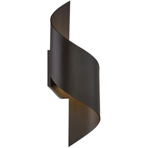 Helix LED 17 inch Graphite Outdoor Wall Light in 17in.