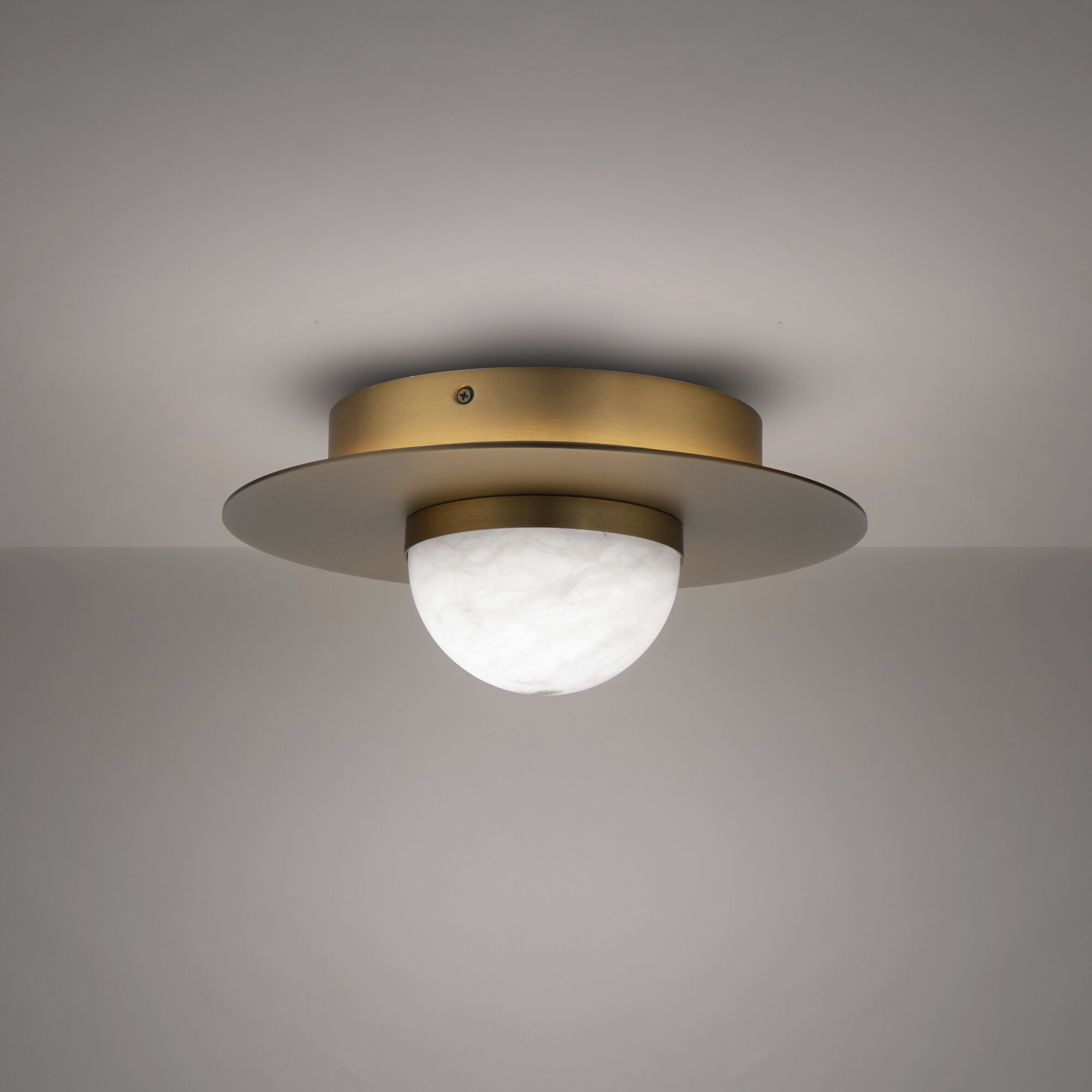 Aged brass flush mount ceiling light 2025