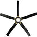 Lucid 62 inch Soft Brass and Matte Black with Matte Black Blades Downrod Ceiling Fan in 3500K, Soft Brass Matte Black