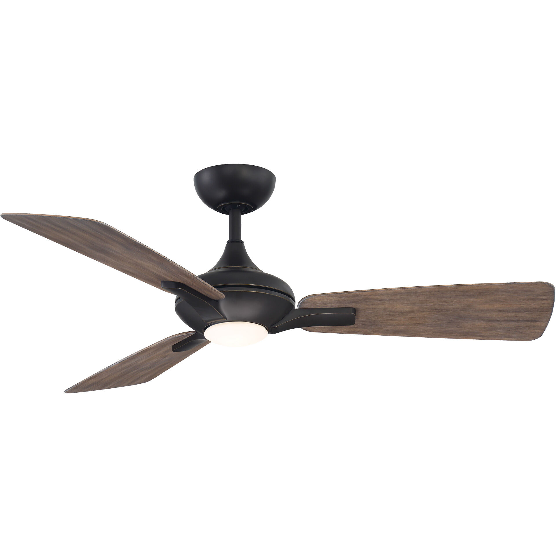 Mykonos 3 52 inch Oil Rubbed Bronze and Barn Wood with Barn Wood Blades Downrod Ceiling Fan in 2700K, Oil Rubbed Bronze Barn Wood