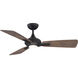 Mykonos 3 52 inch Oil Rubbed Bronze and Barn Wood with Barn Wood Blades Downrod Ceiling Fan in 2700K, Oil Rubbed Bronze Barn Wood