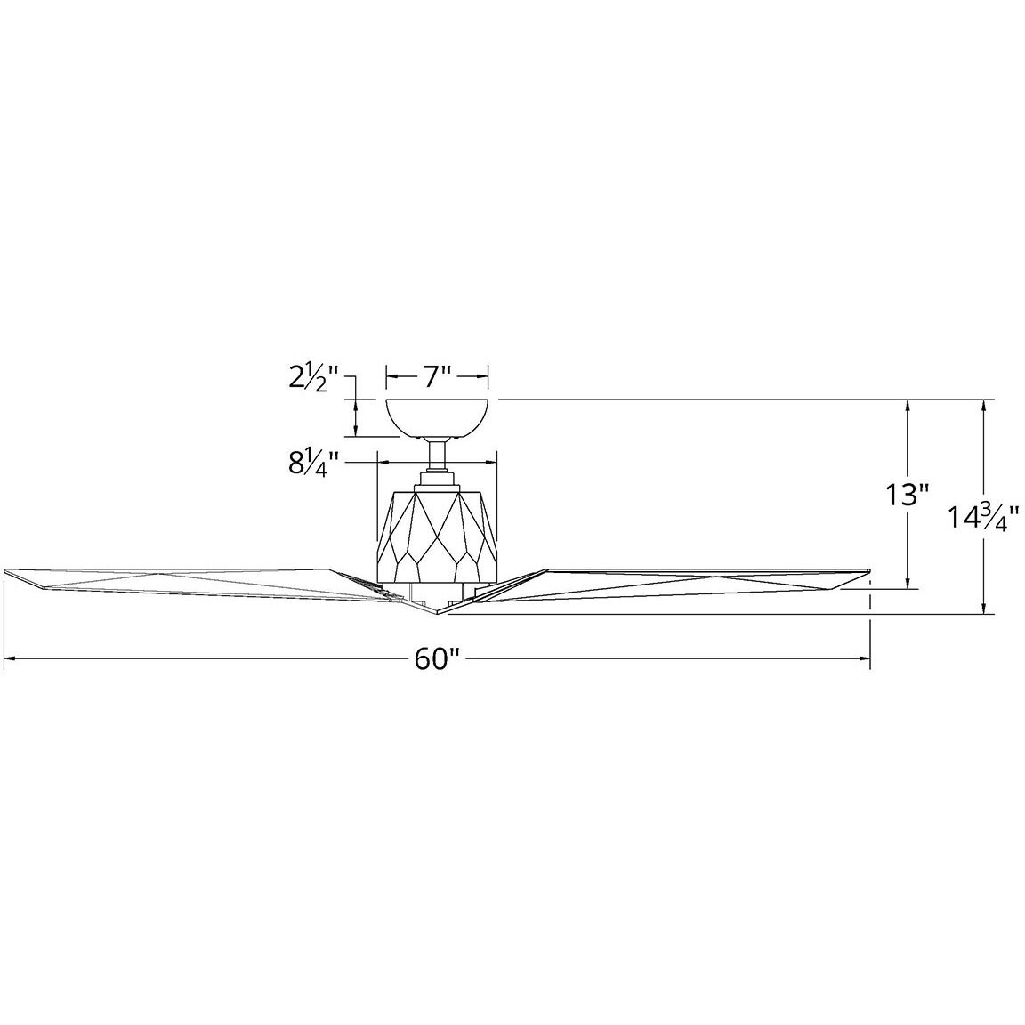 Vortex 60 inch Gloss White Downrod Ceiling Fan, Smart Ceiling Fan