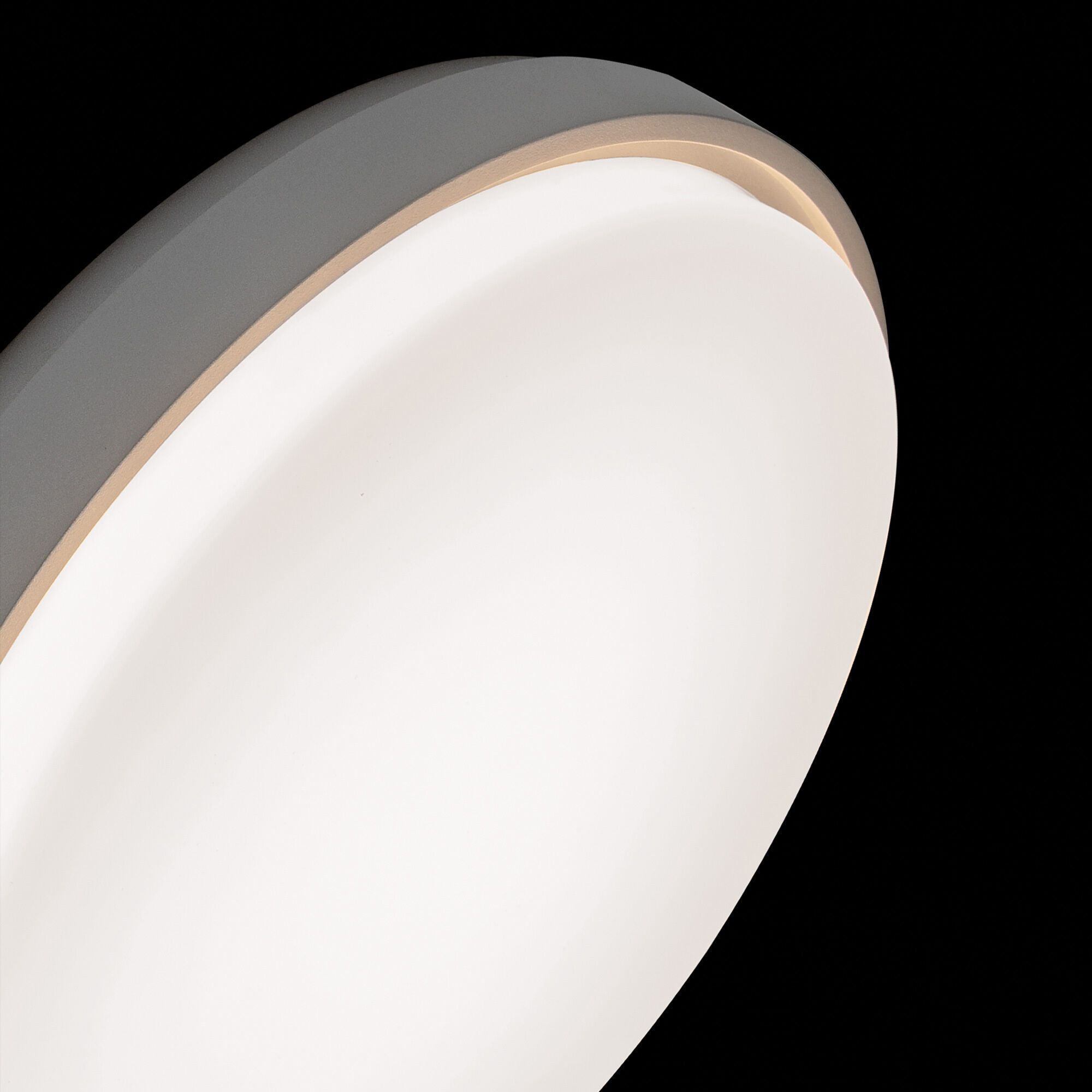 Zenith LED 15 inch Titanium Flush Mount Ceiling Light in 3500K, Does not have EM Backup Battery