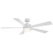 Wynd 60 inch Matte White Downrod Ceiling Fan in 3000K, Smart Ceiling Fan