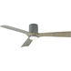 Aviator 54 inch Graphite and Weathered Gray with Weathered Gray Blades Flush Mount Ceiling Fan in Graphite Weathered Gray, Flush Mounted, Smart Ceiling Fan