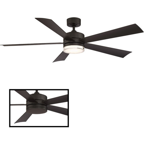 Wynd 60 inch Bronze Downrod Ceiling Fan in 2700K