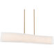 Rhiannon Linear Chandelier Ceiling Light in 48in., Aged Brass