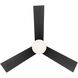Axis 44 inch Matte Black Downrod Ceiling Fan in 3000K