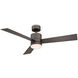 Axis 52 inch Bronze Downrod Ceiling Fan in 3000K, Smart Ceiling Fan