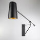 Stylus LED 59 inch Black and Gold Reading Light Wall Light