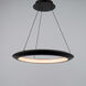 The Ring LED 24 inch Black Chandelier Ceiling Light in 2700K, 24in.