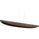 Kiefer LED 48 inch Black and Dark Walnut Linear Pendant Ceiling Light
