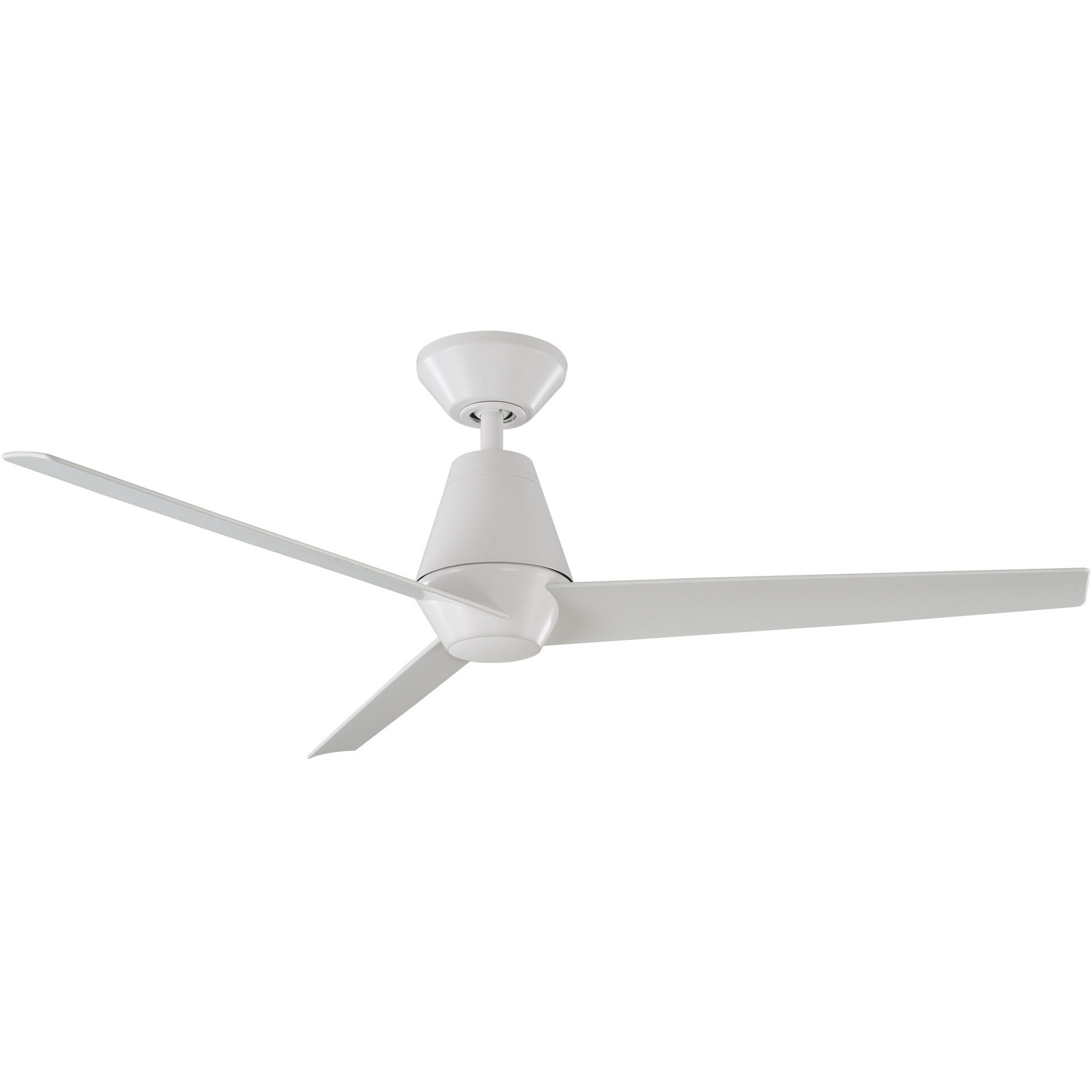 Slim 52 inch Matte White Downrod Ceiling Fan, Smart Ceiling Fan