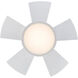 Vox 26 inch Matte White Downrod Ceiling Fan in 3500K