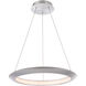 The Ring LED 24 inch Brushed Aluminum Chandelier Ceiling Light in 3000K, 24in.