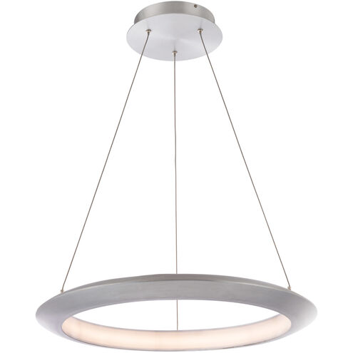 The Ring LED 24 inch Brushed Aluminum Chandelier Ceiling Light in 3000K, 24in.